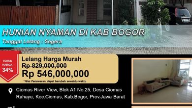 Kesempatan Rumah di Ciomas, Bogor, LB 89m², Harga 546 Juta