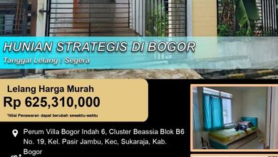 Rumah Dijual di Sukaraja, Bogor, LB 45m², Harga Terbaik!
