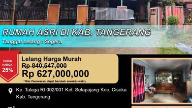 Kesempatan Rumah di Cisoka, Tangerang, LB 120m², Harga 627 Juta