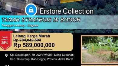 Promo Tanah Strategis di Citeureup, Bogor, Harga 589 Juta