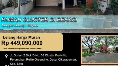 Rumah Minimalis Harga Ekonomis di Setu, Bekasi, LB 40m²