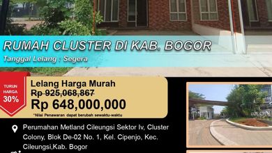 Hunian Favorit di Cileungsi, Bogor, 3 KT, Harga 648 Juta