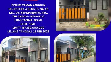 Dijual Rumah Terjangkau di Tulangan, Sidoarjo - LT 90m²