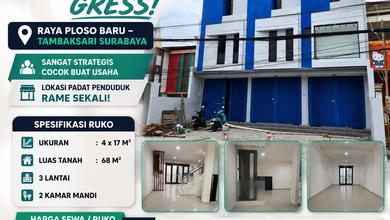 Disewakan 2 Unit Ruko Baru Gress di Raya Ploso Baru - Tambaksari Surabaya