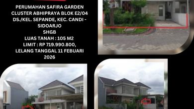 Rumah Siap Pakai di Kawasan Candi, Sidoarjo, LT 90m²