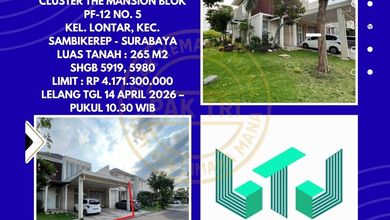 Rumah Prestisius di Kawasan Sambikerep, Surabaya, LB 120m², Harga 4,17 Miliar