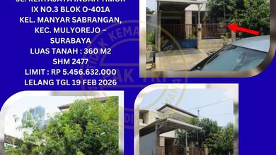 Hunian Mewah di Mulyorejo, Surabaya, 3 Kamar Tidur, LT 360m²