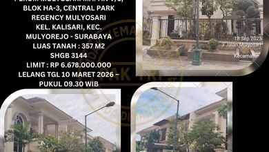 Dijual rumah Eksklusif di Mulyorejo, Surabaya - LT 357m²