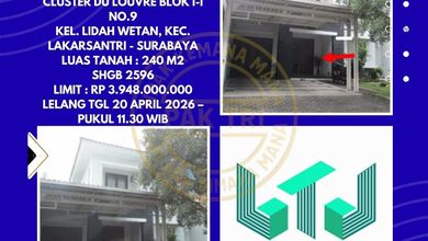 Rumah Elegan di Lakarsantri, Surabaya, 4 KT, LT 240m²