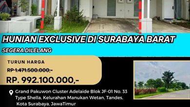 Kesempatan Rumah di Tandes, Surabaya, LB 84m², Harga 992 Juta