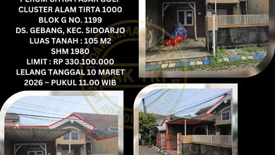 Jual Rumah Minimalis di Candi, Sidoarjo, 2 Kamar Tidur, Penawaran Terbaik
