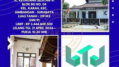 Hunian Elegan di Ketintang, Surabaya, 3 Kamar Tidur, LT 319m²