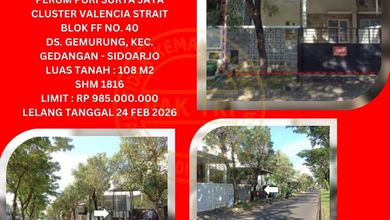 Rumah Siap Pakai di Kawasan Gedangan, Sidoarjo, LT 108m²