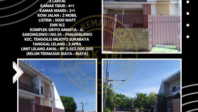 Hunian Prestisius di Kawasan Tenggilis Mejoyo, Surabaya, LB 600m², Harga 2,55 Miliar