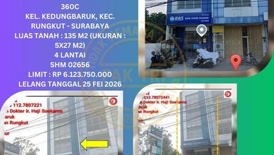 Jual Ruko (4 Lantai) Lelang Bank di Surabaya (Jln Ir Sukarno - Kedungbaruk Rungkut) : Lelang Kpknl