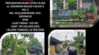 Jual Rumah Minimalis di Sidoarjo, Sidoarjo, 2 Kamar Tidur, Penawaran Terbaik