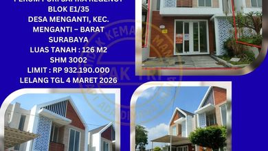 Kesempatan Rumah di Menganti, Surabaya, LB 100m², Harga 932 Juta