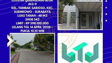Dijual Rumah Strategis di Asemrowo, Surabaya - LT 48m²