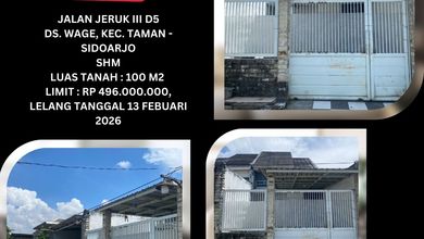 Hunian Minimalis Lokasi Taman, Sidoarjo, LT 100m², Harga 496 Juta