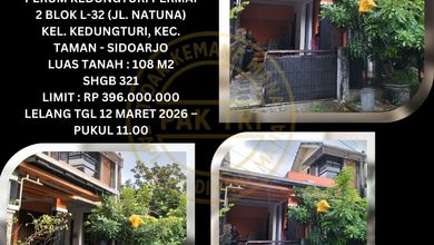 Hunian Minimalis di Area Taman, Sidoarjo, LT 108m², Harga 396 Juta