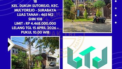 Dijual rumah Mewah di Mulyorejo, Surabaya - LT 465m²
