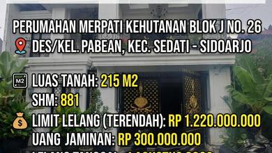 Dijual Rumah Strategis di Sedati, Sidoarjo - LT 215m²