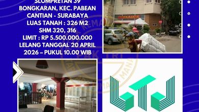 Dijual Ruko Via Lelang di Pabean Cantian Surabaya (Ruko di Jalan Slompretan) - Lelang Kpknl
