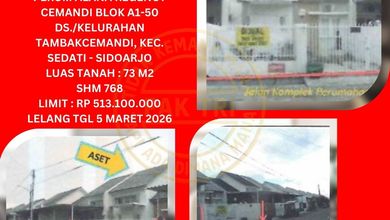 Hunian Idaman di Sedati, Sidoarjo, 2 KT, Harga 513 Juta