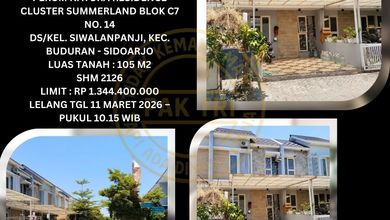 Properti Siap Huni di Area Buduran, Sidoarjo, LT 105m²