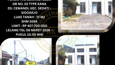 Rumah Minimalis Harga Hemat di Sedati, Sidoarjo, LB 50m²