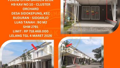 Rumah Siap Pakai di Kawasan Buduran, Sidoarjo, LT 90m²