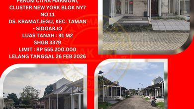 Rumah Dijual di Taman, Sidoarjo, LB 70m², Harga Terbaik!