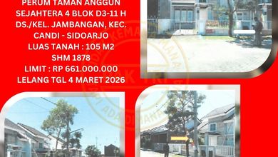 Dijual Rumah Strategis di Candi, Sidoarjo - LT 105m²