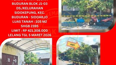 Jual Rumah Siap Huni di Buduran, Sidoarjo, 2 Kamar Tidur, Penawaran Terbaik