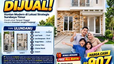 Promo Rumah di Rungkut, Surabaya, LB 70m², Harga 907 Juta