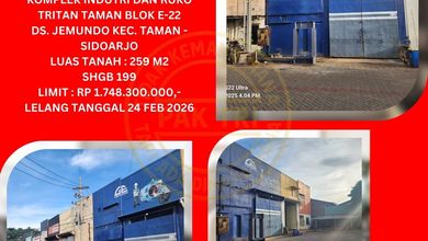 Jual Gudang Lelang Bank di Sidoarjo (Komplek Indutri dan Ruko Tritan Taman) : Lelang Kpknl