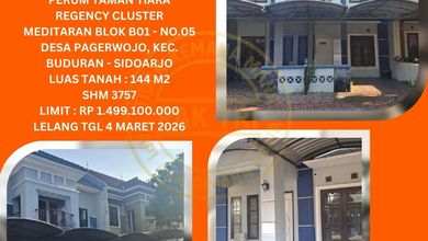 Rumah Dijual di Buduran, Sidoarjo, LB 100m², Harga Terbaik!