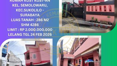 Jual Rumah (Kos Kosan) Lelang Bank di Surabaya (Semolowaru) : Lelang Kpknl