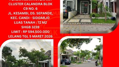 Kesempatan Rumah di Candi, Sidoarjo, LB 40m², Harga 594 Juta