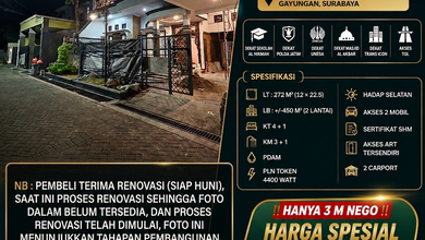 For Sale rumah Mewah di Gayungan, Surabaya - LT 272m²
