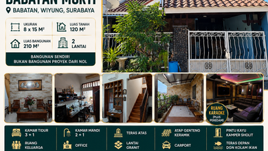Rumah Elegan di Wiyung, Surabaya, 4 Kamar Tidur, LT 120m²