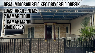 Rumah Minimalis di Area Driyorejo, Gresik, LT 70m², Harga 125 Juta