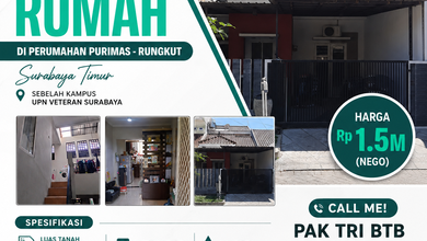 Rumah Favorit di Rungkut, Surabaya, 4 KT, Harga 1,5 Miliar