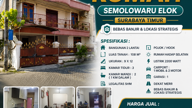 Rumah Dijual di Semolowaru, Surabaya, LB 100m², Harga Terbaik!