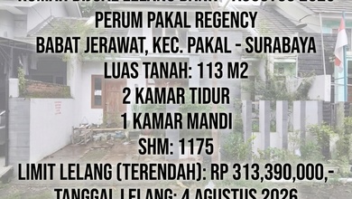 Dijual Rumah Murah di Pakal, Surabaya - LT 113m²