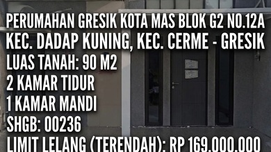 Hunian Nyaman di Area Gresik, Gresik, LT 90m², Harga 169 Juta