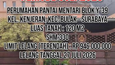 Jual Rumah Strategis di Kenjeran, Surabaya - LT 120m²