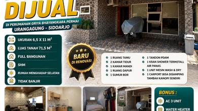 Rumah Nyaman di Area Sidoarjo, Sidoarjo, LT 71m², Harga 450 Juta