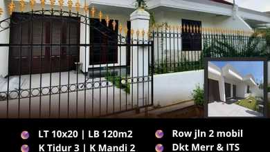 Kesempatan Rumah di Sukolilo, Surabaya, LB 120m², Harga 1,4 Miliar